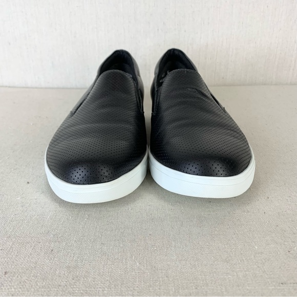 Munro Lulu Perforated Black Leather Casual Slip-On Sneaker - Size 11 Wide - Picture 5 of 15